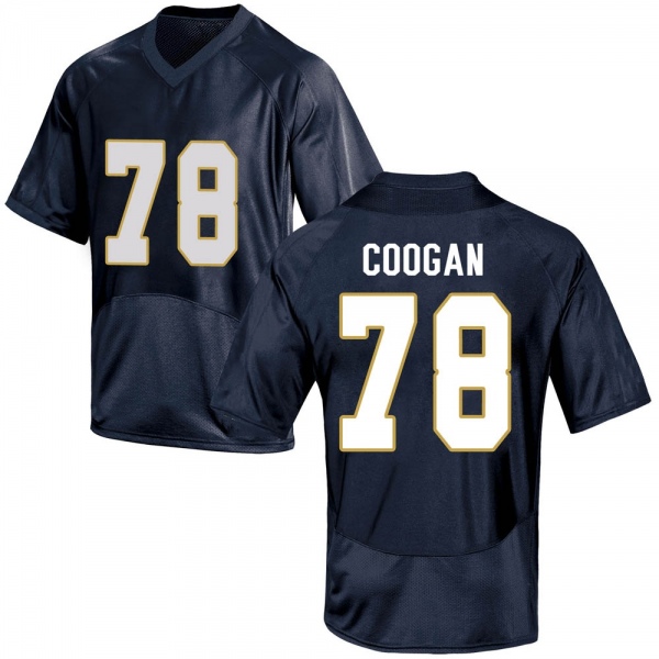 Pat Coogan Notre Dame Fighting Irish NCAA Men's #78 Navy Blue Game College Stitched Football Jersey ACI7655ZF